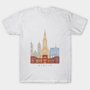 Bergen skyline poster T-Shirt